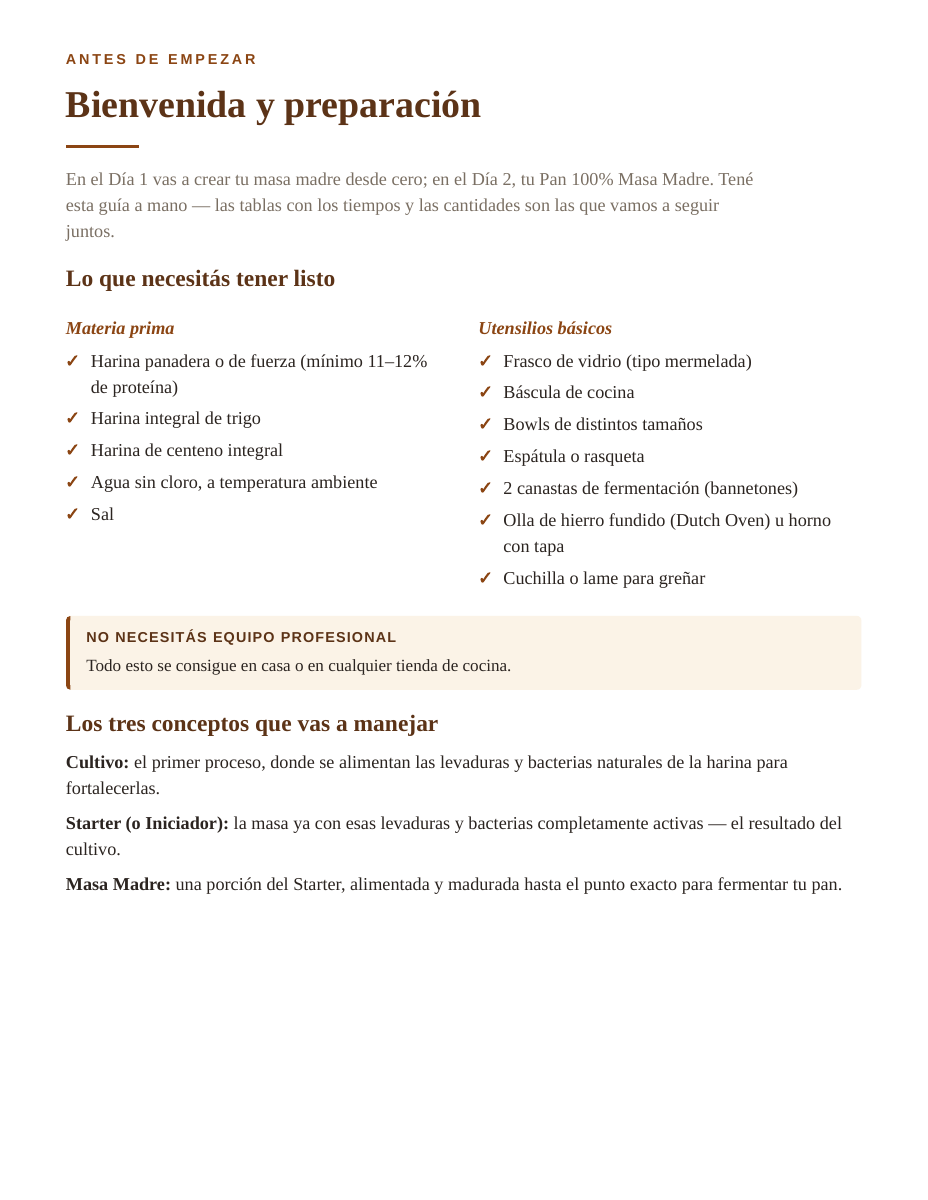 Vista previa de El Método Masa Madre · Guía básica